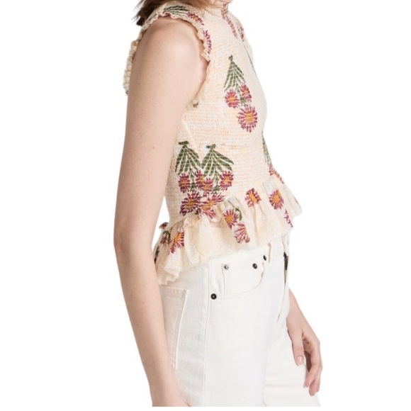 Alix Of Bohemia Floral Print Mock Neck Blouse - Picture 2 of 14